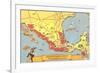 Descriptive Map of Mexico-null-Framed Art Print