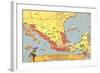 Descriptive Map of Mexico-null-Framed Art Print