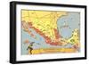 Descriptive Map of Mexico-null-Framed Art Print