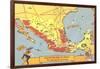 Descriptive Map of Mexico-null-Framed Art Print