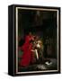 Desdemone Cursed by Her Father (Brabantio). Illustration of William Shakespeare's Play “Othello or-Ferdinand Victor Eugene Delacroix-Framed Stretched Canvas
