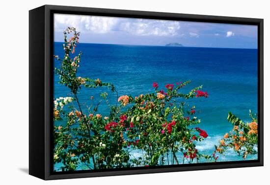 Desecheo Island View, Rincon, Puerto Rico-George Oze-Framed Stretched Canvas