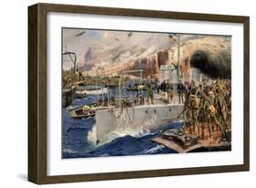 Desembarco De Alhucemas Con Miguel Primo De Rivera Al Mando, 1929-Jose Moreno carbonero-Framed Giclee Print