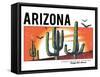 Desert Arizona Cactus Illustration for Apparel-yusuf doganay-Framed Stretched Canvas