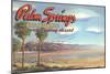 Desert at Palm Springs-null-Mounted Art Print