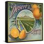 Desert Brand - Phoenix, Arizona - Citrus Crate Label-Lantern Press-Framed Stretched Canvas