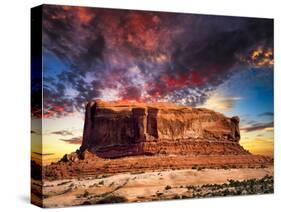 Desert Butte in Utah-Dean Fikar-Stretched Canvas