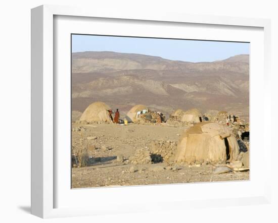 Desert Camp of Afar Nomads, Afar Triangle, Djibouti, Africa-Tony Waltham-Framed Photographic Print