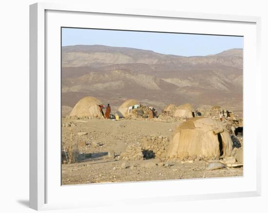 Desert Camp of Afar Nomads, Afar Triangle, Djibouti, Africa-Tony Waltham-Framed Photographic Print