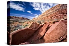 Desert Cliffs in Utah-Dean Fikar-Stretched Canvas