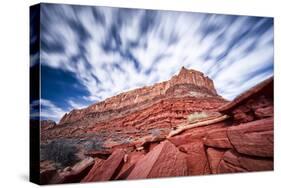 Desert Cliffs in Utah-Dean Fikar-Stretched Canvas