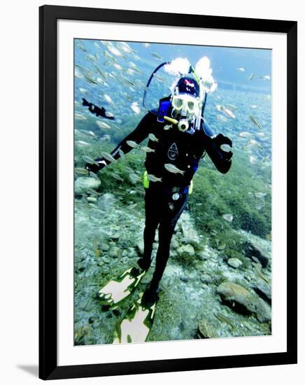 Desert Diving, Toyahvale, Texas-Lm Otero-Framed Photographic Print