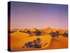 Desert, Dunes, Palms-Thonig-Stretched Canvas