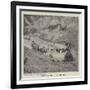 Desert Freight Train at the Borax Camp-null-Framed Giclee Print