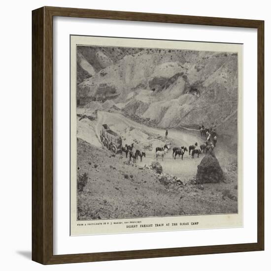 Desert Freight Train at the Borax Camp-null-Framed Giclee Print