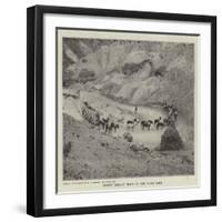 Desert Freight Train at the Borax Camp-null-Framed Giclee Print