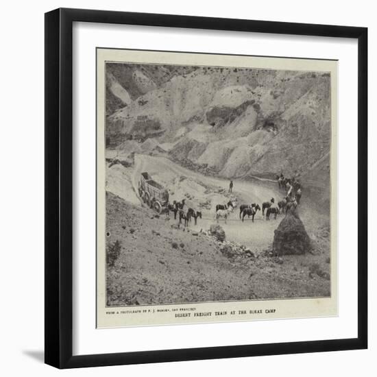 Desert Freight Train at the Borax Camp-null-Framed Giclee Print