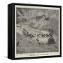 Desert Freight Train at the Borax Camp-null-Framed Stretched Canvas