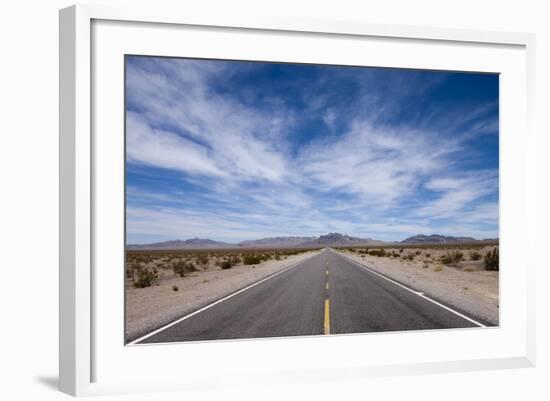 Desert Highway, Beatty, Nevada-Paul Souders-Framed Photographic Print