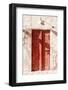 Desert Home - Old Red Door-Philippe HUGONNARD-Framed Photographic Print