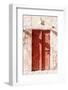 Desert Home - Old Red Door-Philippe HUGONNARD-Framed Photographic Print