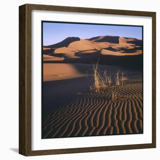 Desert Landscape at Merzouga, Morocco, North Africa-null-Framed Photographic Print