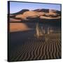 Desert Landscape at Merzouga, Morocco, North Africa-null-Stretched Canvas