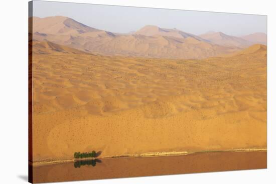 Desert landscape, Badain Jaran Desert, Inner Mongolia, China-Ellen Anon-Stretched Canvas
