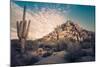 Desert Landscape in Scottsdale, Phoenix, Arizona Area - Image Cross Processed-BCFC-Mounted Photographic Print