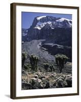 Desert Landscape with Mountain View, Kilimanjaro-Michael Brown-Framed Premium Photographic Print