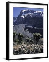 Desert Landscape with Mountain View, Kilimanjaro-Michael Brown-Framed Premium Photographic Print