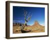 Desert Landscape with Rock Formations and Cliffs in the Background, Monument Valley, Arizona, USA-null-Framed Photographic Print