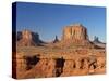 Desert Landscape with Rock Formations in Monument Valley, Arizona, USA-null-Stretched Canvas