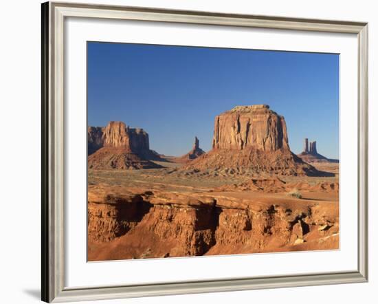 Desert Landscape with Rock Formations in Monument Valley, Arizona, USA-null-Framed Photographic Print