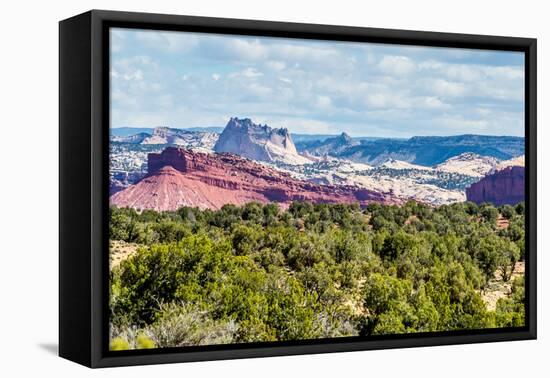 Desert Landscapes in Utah with Sandy Mountains-digidreamgrafix-Framed Stretched Canvas