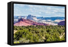 Desert Landscapes in Utah with Sandy Mountains-digidreamgrafix-Framed Stretched Canvas