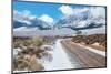 Desert Mountain Road in Winter-wakr10-Mounted Photographic Print