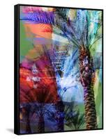 Desert Palm Abstract-Sisa Jasper-Framed Stretched Canvas