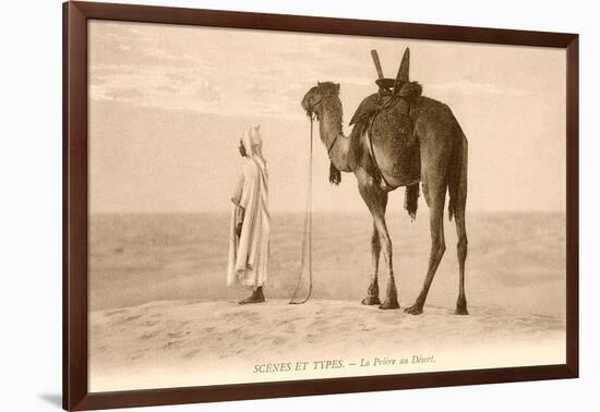 Desert Prayer, Bedouin and Camel-null-Framed Art Print