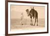 Desert Prayer, Bedouin and Camel-null-Framed Art Print