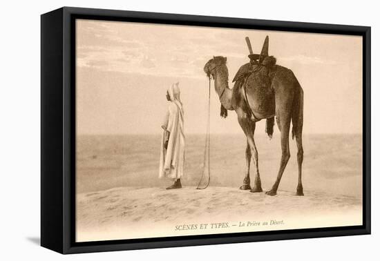 Desert Prayer, Bedouin and Camel-null-Framed Stretched Canvas