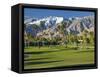 Desert Princess Golf Course and Mountains, Palm Springs, California, USA-Walter Bibikow-Framed Stretched Canvas