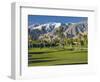 Desert Princess Golf Course and Mountains, Palm Springs, California, USA-Walter Bibikow-Framed Photographic Print