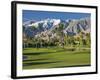 Desert Princess Golf Course and Mountains, Palm Springs, California, USA-Walter Bibikow-Framed Photographic Print