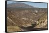 Desert road near Santa Rosalia, Baja California, Mexico, North America-Tony Waltham-Framed Stretched Canvas