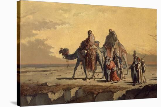 Desert Scene, C. 1863-Francisco Lameyer-Stretched Canvas