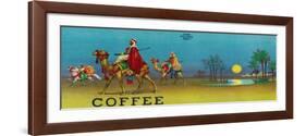 Desert Scene Coffee Label-Lantern Press-Framed Art Print