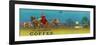 Desert Scene Coffee Label-Lantern Press-Framed Premium Giclee Print