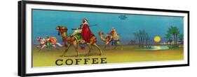 Desert Scene Coffee Label-Lantern Press-Framed Premium Giclee Print