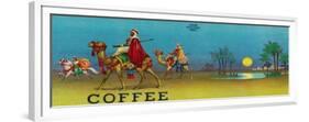 Desert Scene Coffee Label-Lantern Press-Framed Premium Giclee Print